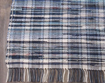 Rag Rug "Tradition in Blue V "   OOAK
