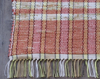 Rag Rug "Autumn Chrysanthemum I "   OOAK