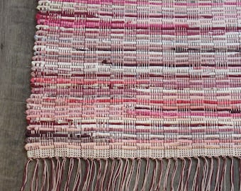 Rag Rug "Tradition in Pink III "    OOAK