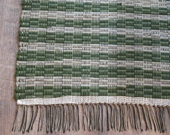 Rag Rug "Silver Maple the Greater" OOAK Wool Rug