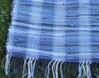 Rag Rug Runner The Pants Dance sobre 15 pies de mezclilla reciclada