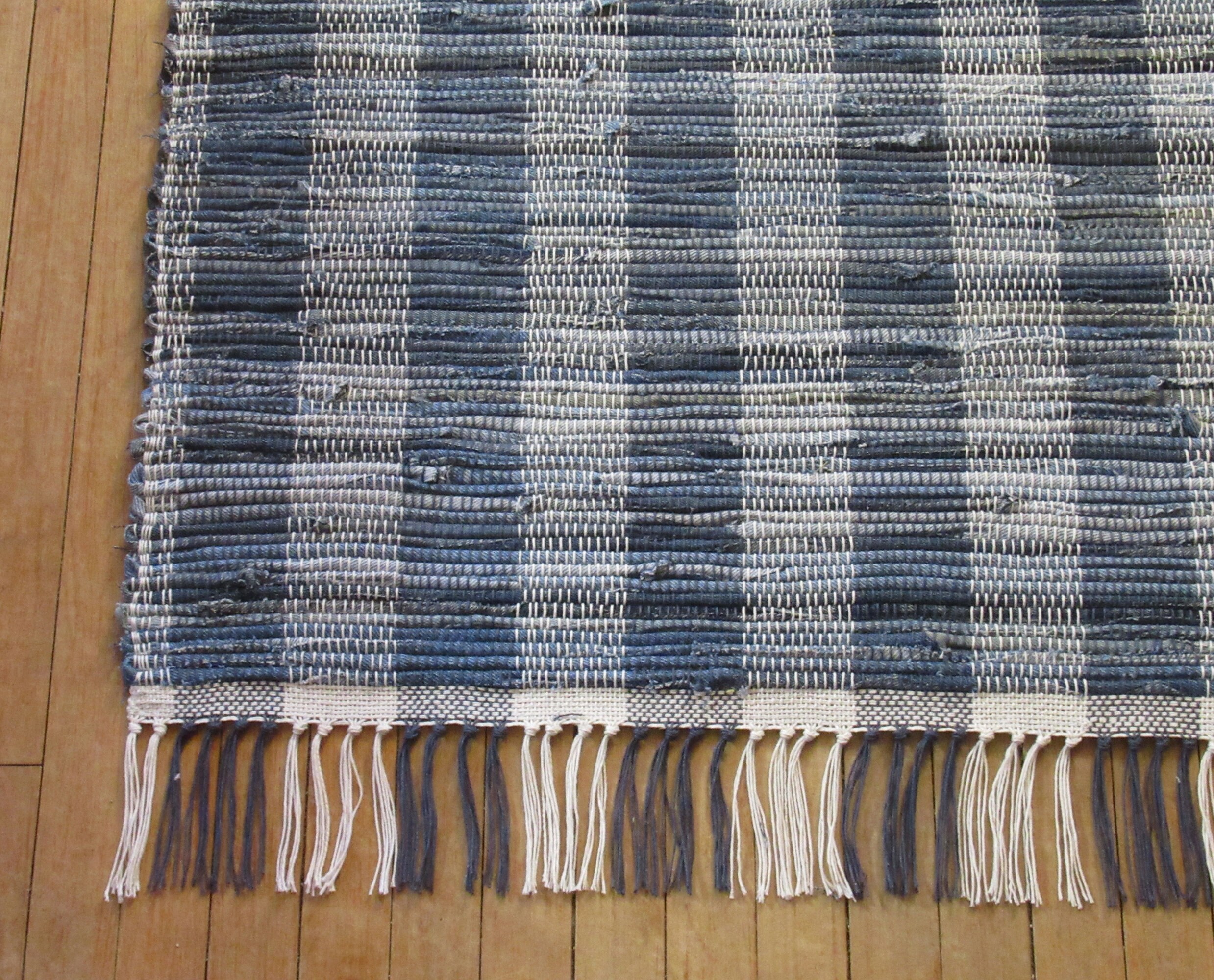 Rag Rug Tangled Up in Blue Jeans XXI