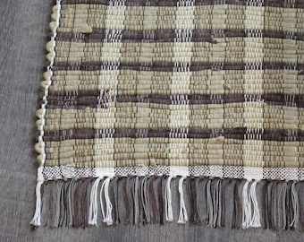 Rag Rug "Gray Poupon the Greater" Wool Rug