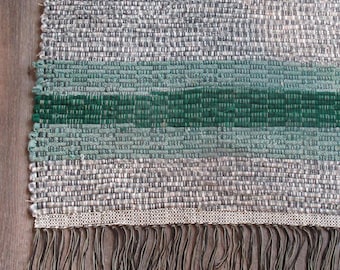 Rag Rug "Quaking Aspen" OOAK Wool Rag Rug
