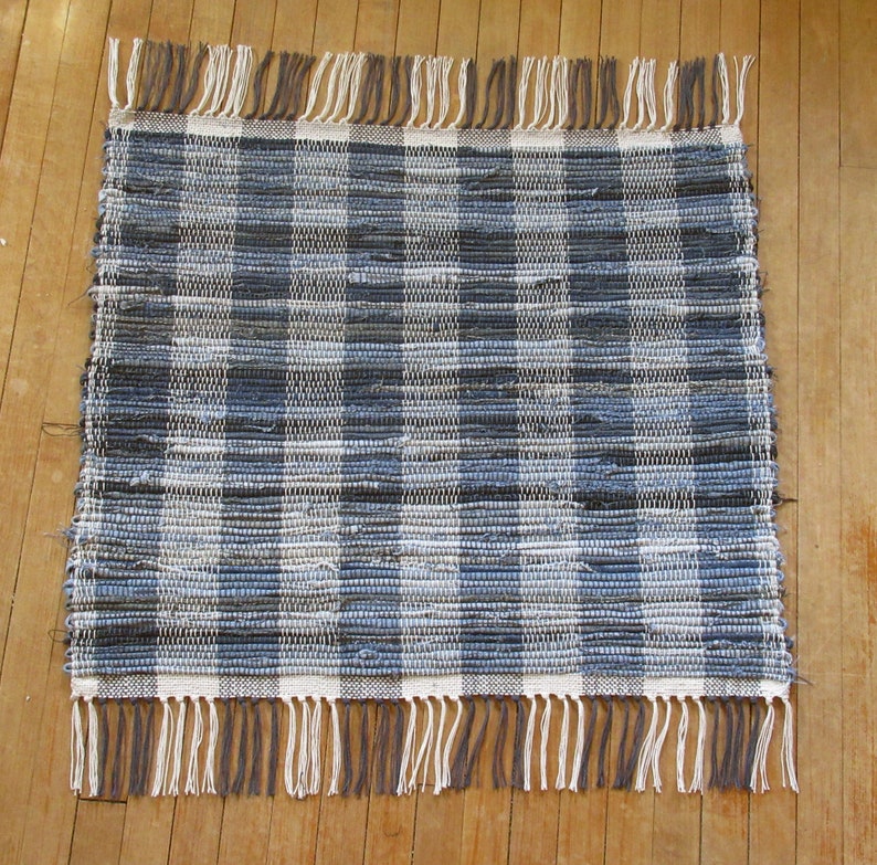 Rag Rug Tangled Up in Blue Jeans XXI