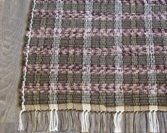 Rag Rug "Cinnamon Toast" OOAK  Wool Rug