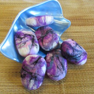 Felted Bath Soap in Palettes of Green, Blue, Purple or Reddish Brown image 8