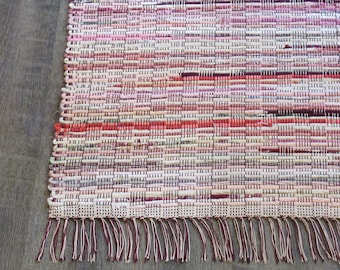 Rag Rug "Tradition in Pink VI "    OOAK