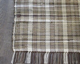 Tradition in Twill XI OOAK  Rag Rug