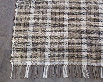 Cafe' Au Lait OOAK Rag Rug Long Floor Runner