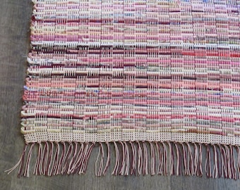 Rag Rug "Tradition in Pink "    OOAK