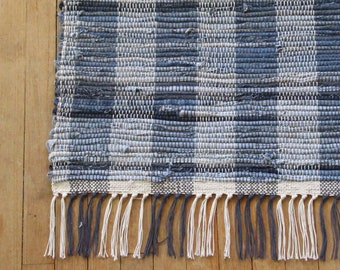 Rag Rug "Tangled Up in Blue Jeans XII"