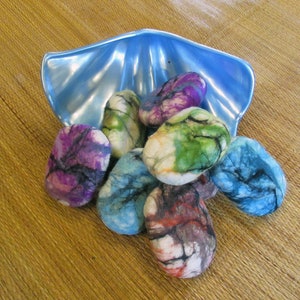 Felted Bath Soap in Palettes of Green, Blue, Purple or Reddish Brown image 1