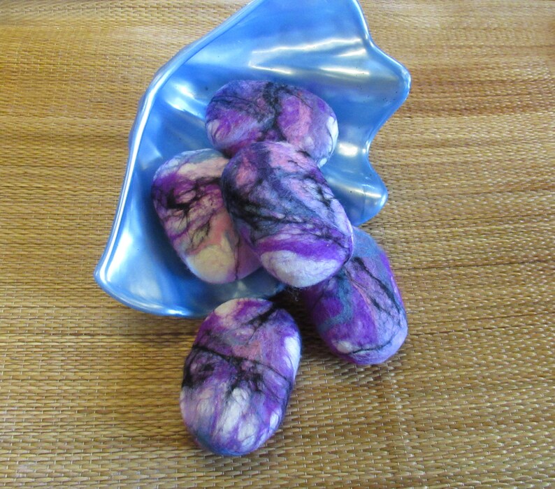 Felted Bath Soap in Palettes of Green, Blue, Purple or Reddish Brown image 9