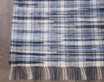 Rag Rug "Tradition in Blue VI "   OOAK