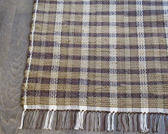 Rag Rug "Acorns"  OOAK Wool Rug