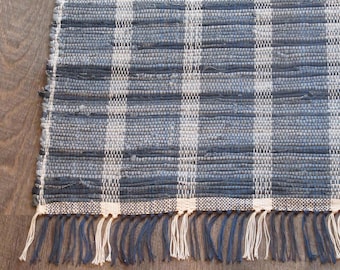 Rag Rug "Tangled Up in Blue Jeans VII "