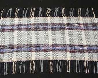 Rag Rug "Cats Perch in Blue "   OOAK