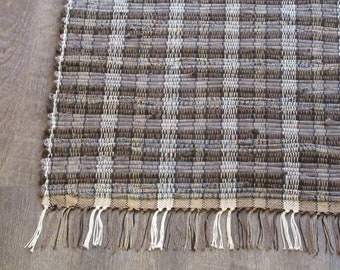 Rag Rug "Grayling" OOAK  Long Floor Runner