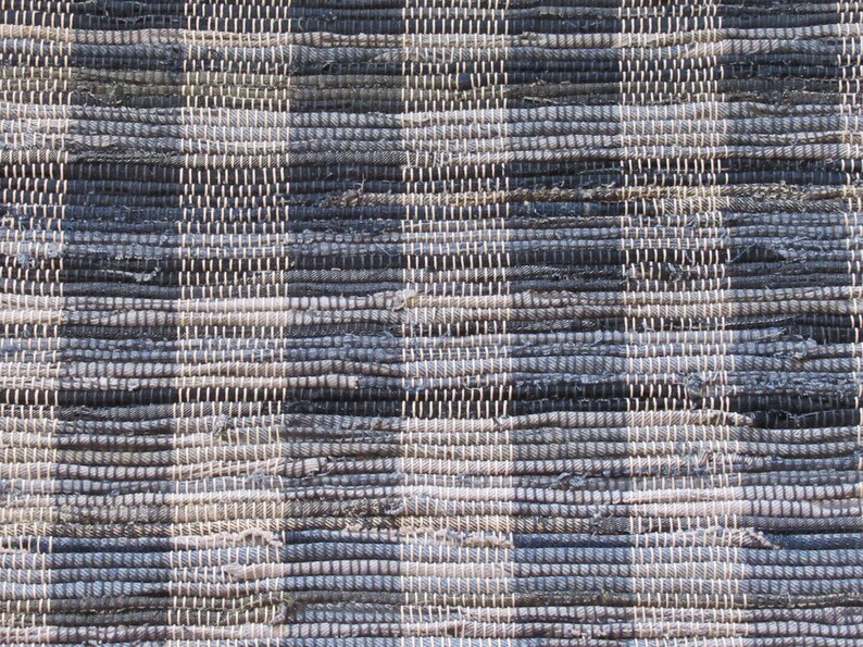 Rag Rug Tangled Up in Blue Jeans XXI
