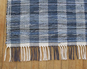 Rag Rug "Tangled Up in Blue Jeans XV"