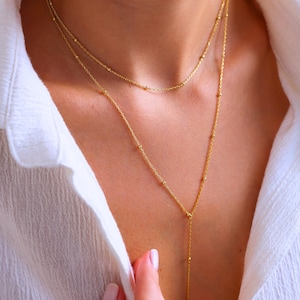 Everyday Necklace, Stacked Necklace, Double Necklace, Versatile Layering Necklace Mother, Gold Layered Necklace Women, Gold Necklace