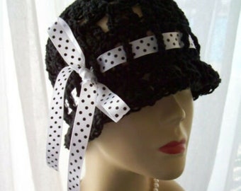 Custom All 100% Cotton Sun Hat Cloche, Ribbon