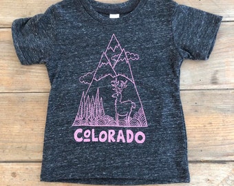 Dark Charcoal Grey/Pink Colorado shirt