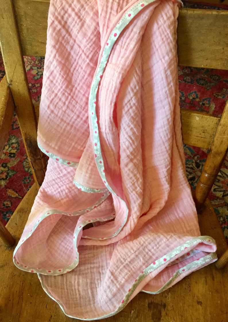 Cotton Muslin Gauze Swaddle Blanket Wrap Curved Edges Cotton Etsy