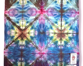 22 x 22.5 inch Ice Dyed Kona Cotton Hand Dyed Fabric/Tye Dye/Tie Dye/Shibori/Quilting/Upholstery Fabric/Interior Designer Fabric