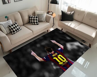 Messi Rug, Goat Rug, King Rug, Leo Rug, Football Rug, Barça Rug, Sports Rug, Soccer Rug, For Living Room, Area Rug, Top Seller, High Quality