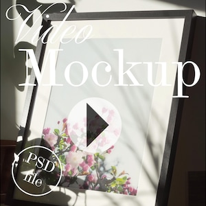 Video Mockup | Seemless Loop | Moving Shadows | Social Media | PSD | 4K mp4 | Drag & Drop | Black Frame