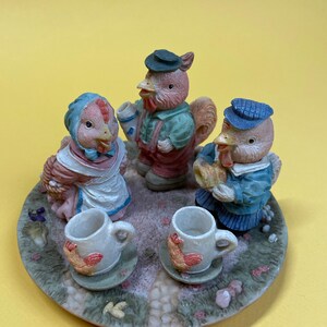 Vintage Miniature Resin Tea Set Featuring Chickens and Roosters - Etsy