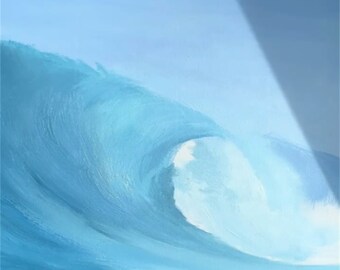 Passionate surfing, the beauty of oil painting