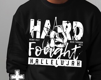 Christian svg png, Retro Faith Design, Trendy Christian Shirt Design, Hard Fought Hallelujah svg png, Bible Verse, digital download
