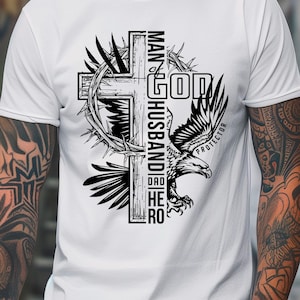 Hombre cristiano de Dios (svg png), camiseta cristiana para papá, regalo para esposo, camiseta del Día del Padre, regalo de cumpleaños para papá, regalo religioso, descarga digital