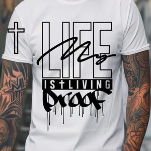 Jesus shirt My Life Is Living Proof Christian svg png design, Faith svg, Jesus svg, digital download