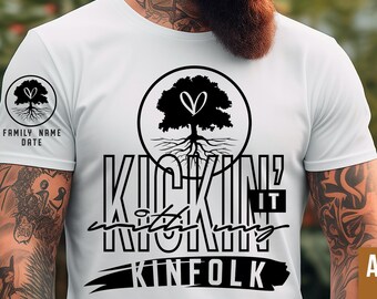 Family Reunion svg png shirt design, Family Shirt, Kickin it with my Kinfolk svg, Reunion svg, Family svg, digital download