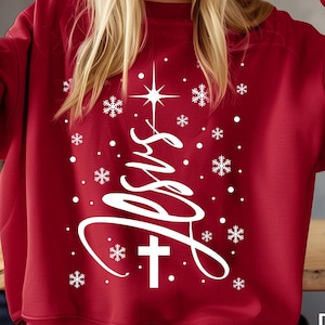 Jesus Christmas Tree svg , Christian Christmas svg, Jesus svg, Christmas svg, Bible verse, Faith svg, digital download