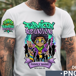 Modern Afro family reunion  sublimation, black family reunion shirt design, family reunion png,  digital download