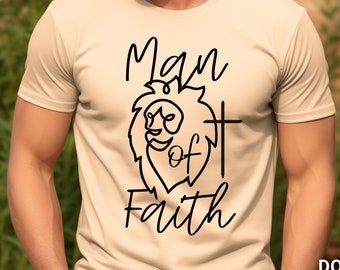 Retro man of faith shirt design svg png, Jesus shirt, Bible verse, digital download