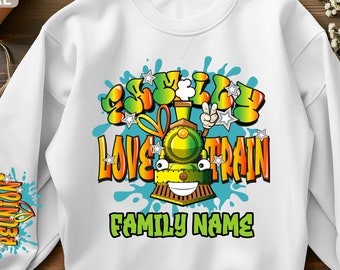 Family Love train family reunion shirt design, retro family reunion sublimation png, digital download