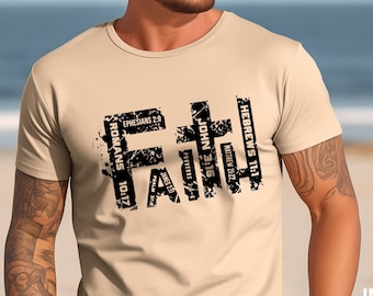 Faith svg png sublimation design, christian men shirt svg, digital download