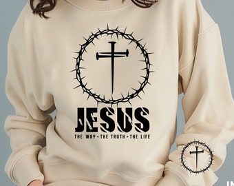 Jesus SVG PNG, Jesus The Way The Truth The Life svg png, Christian svg, Faith svg, didital download