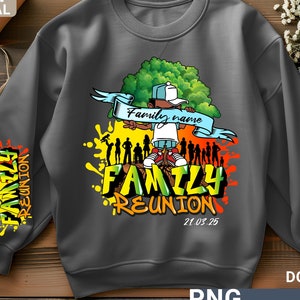 Afro family reunion png sublimation, black family reunion shirt png design, family reunion digital download