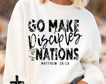 Go Make Disciples Hoodie Design svg png , Retro Christian Sublimation, Vintage Men's Bible Shirt PNG, Christian svg png, digital download