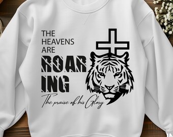 Heavens are Roaring svg PNG Christian Sublimation design, christian svg, Vintage Jesus Shirt Bible Verse, digital download