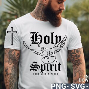Holy spirit svg png Christian shirt design sublimation, Bible verse, digital download