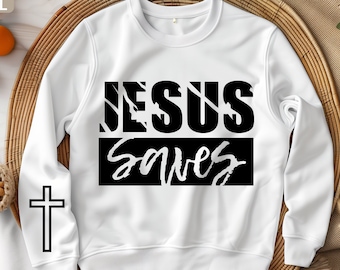 Jesus rettet svg png Modernes christliches Hemddesign, Bibel-Vers, Jesus svg, digitaler Download