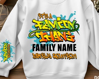 It's a Family Thang png sublimation, family reunion retro style shirt design, digital download